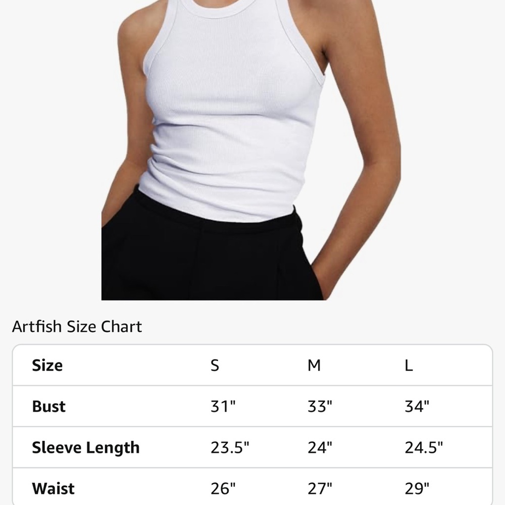 White Ribbed Tank Top - Picture 2 of 5